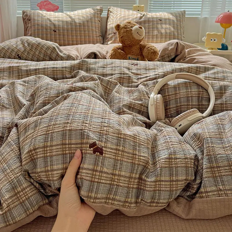Ins Cream Bedding Set