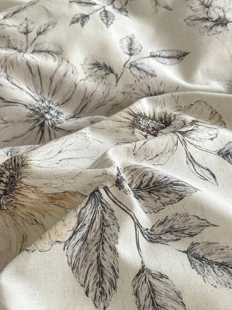 Vintage Floral Print Lace Luxury Bedding Set