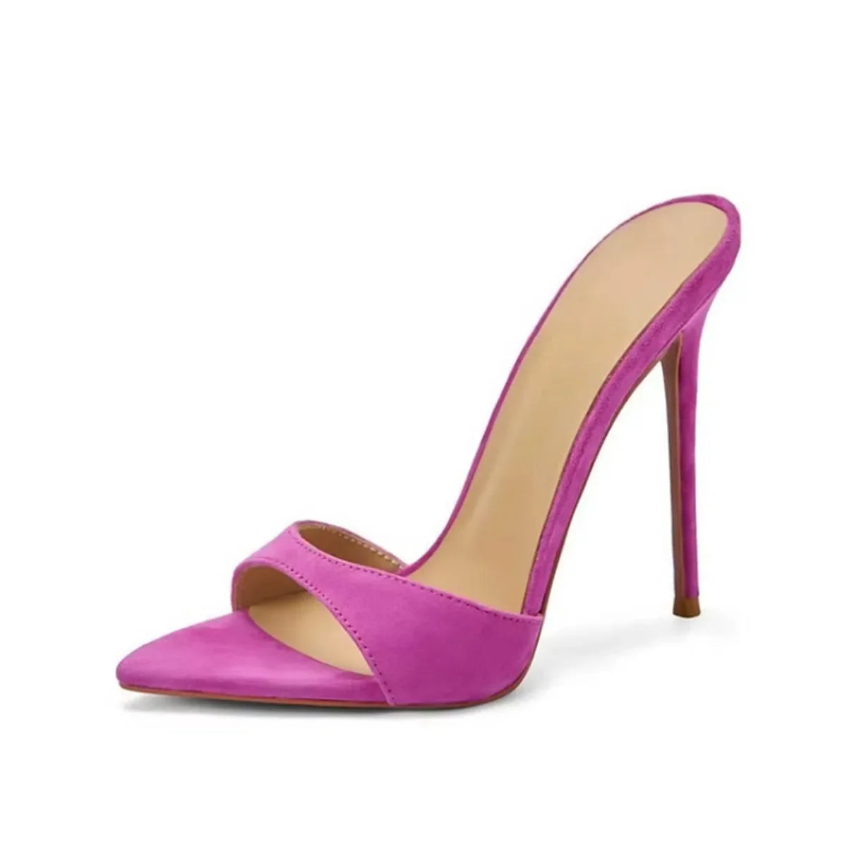 Rose Suede Thin Heels