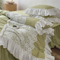 French Romantic 100% Cotton Washed Cotton Bedding Set