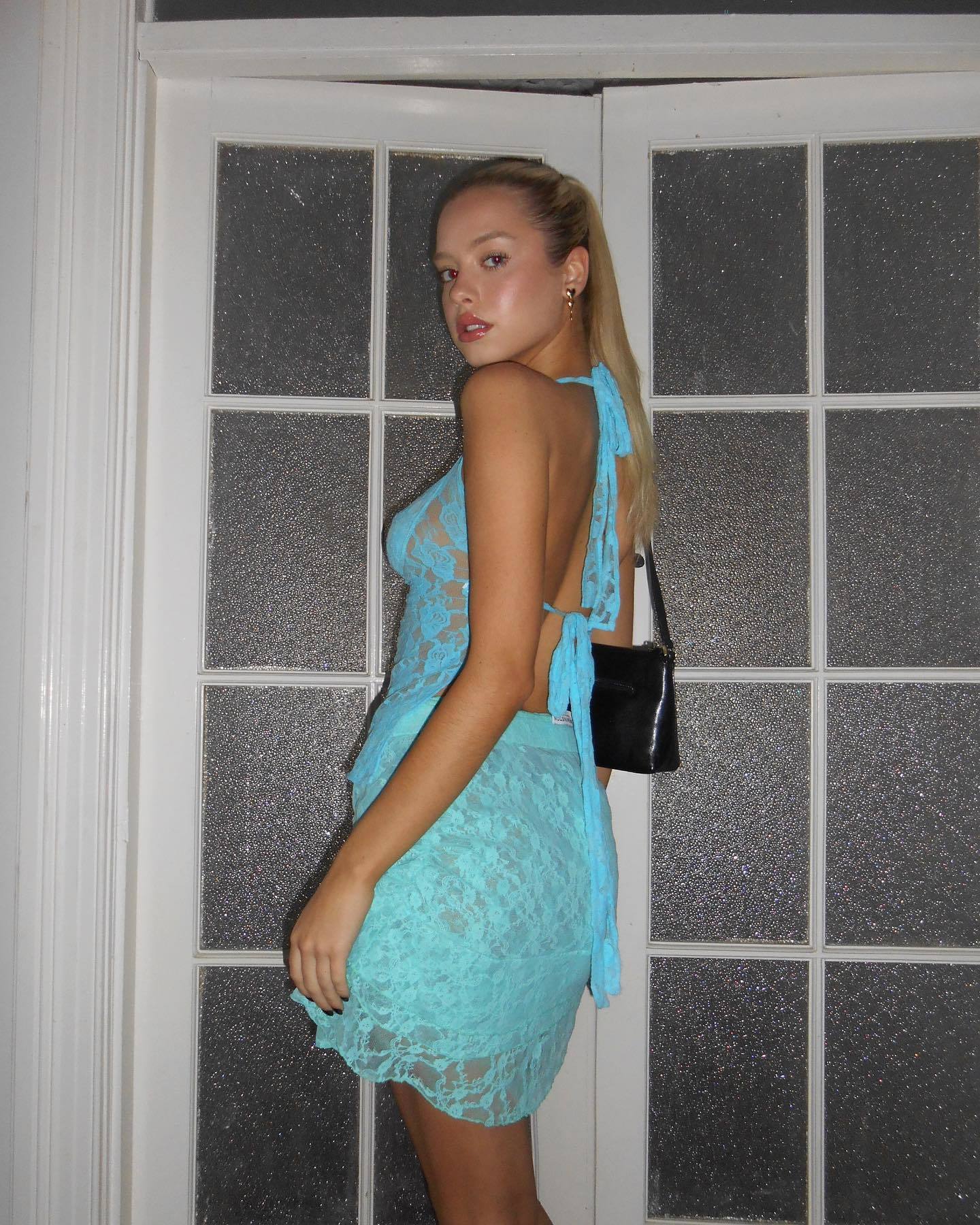 Lace Kissed Backless Top