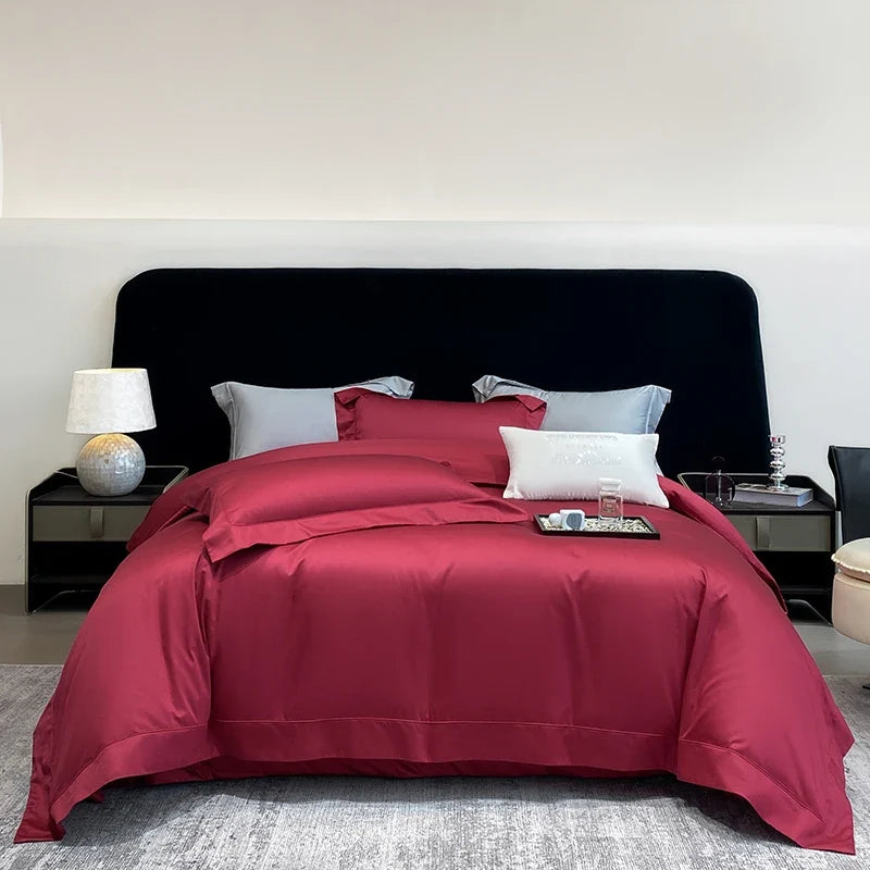 600TC Egyptian Cotton Luxury Solid Solor Hotel Style Bedding Set