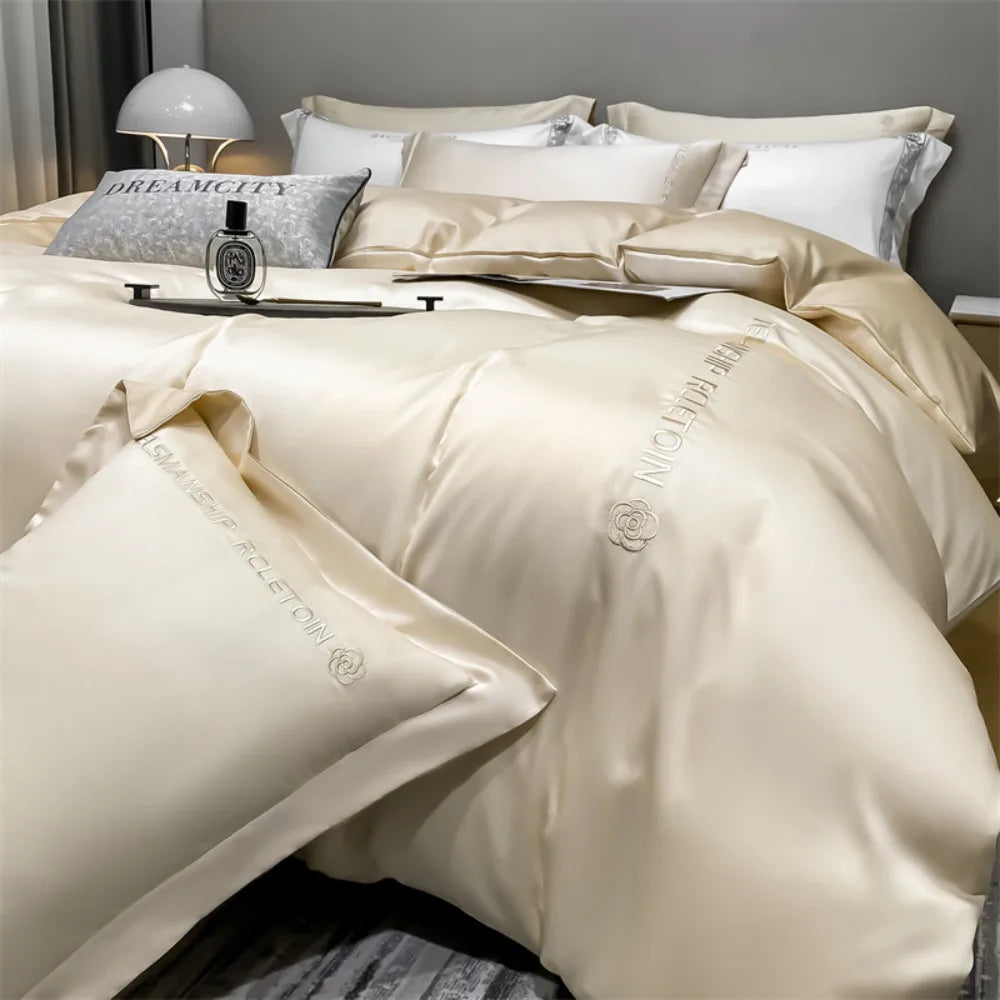 Thickened Brushed Pure Cotton 4-piece Bedding Set