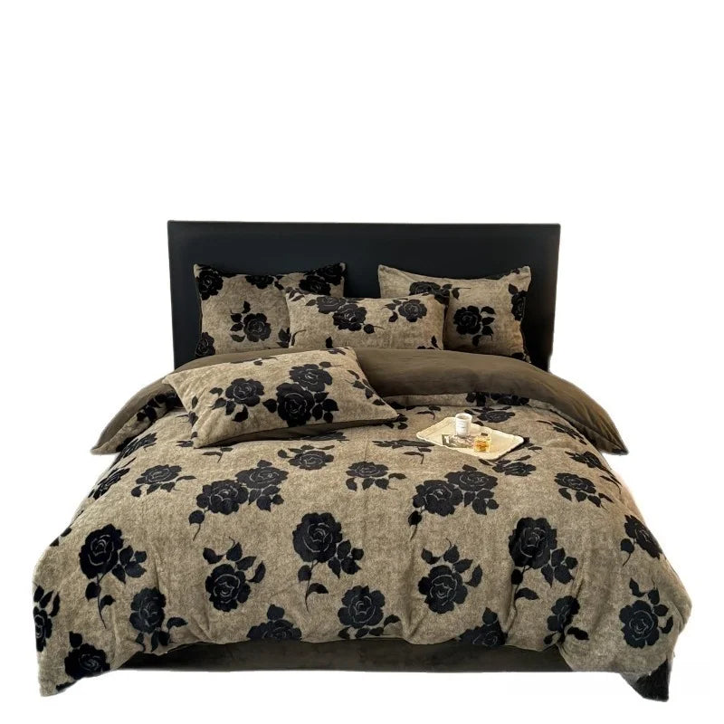 Winter Thick Velvet Bedding Set