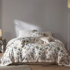 Luxury Watercolor Floral Print Bedding Set