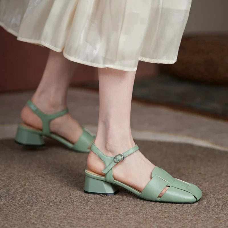 sheepskin middle Heel
