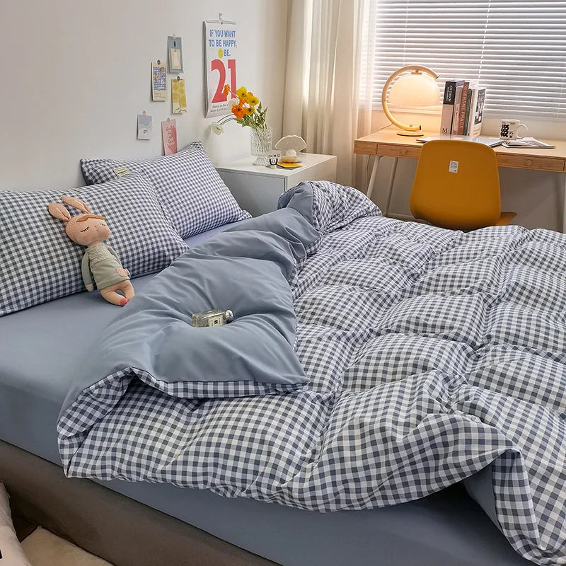 Japanese Plaid Bedding Sets