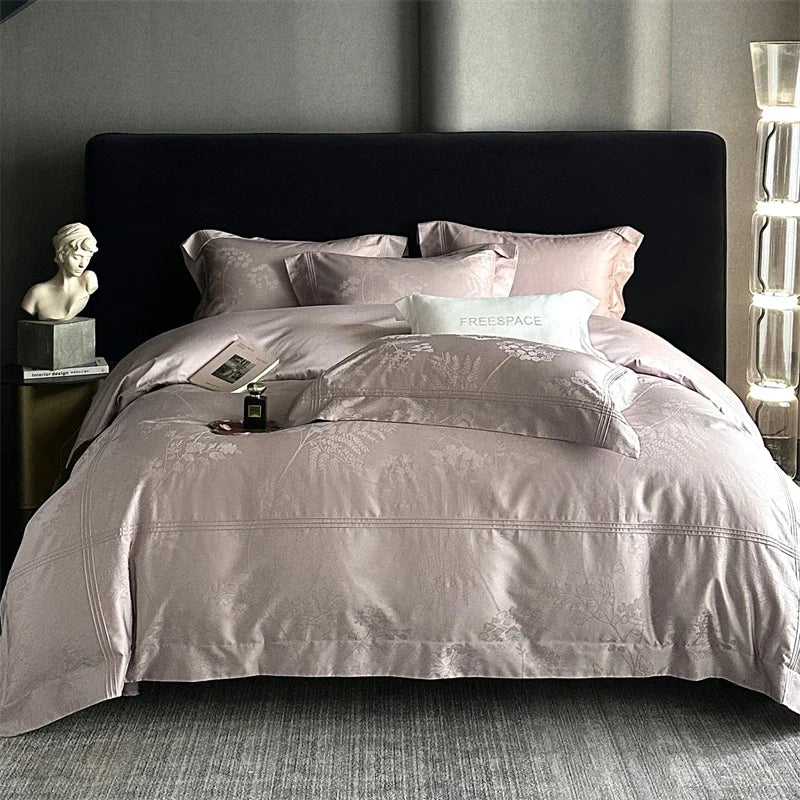 Premium 1000TC Egyptian Cotton Jacquard Luxury 4Pcs Bedding Set
