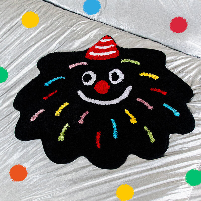 Birthday Clown Rug Mat Aesthetic Room Decor Carpet