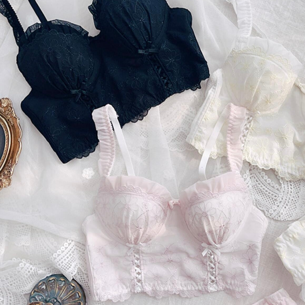 Soft Girl Angel Princess 2-Piece Fairy Lingerie Set
