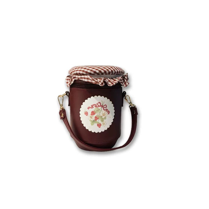 Strawberry Jam Jar Bucket Kawaii Lolita Jfashion Bag