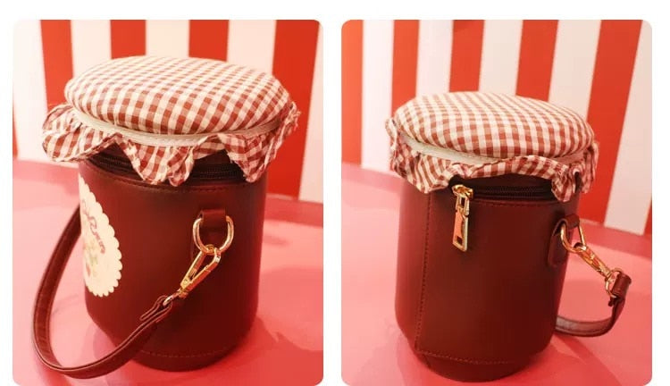 Strawberry Jam Jar Bucket Kawaii Lolita Jfashion Bag