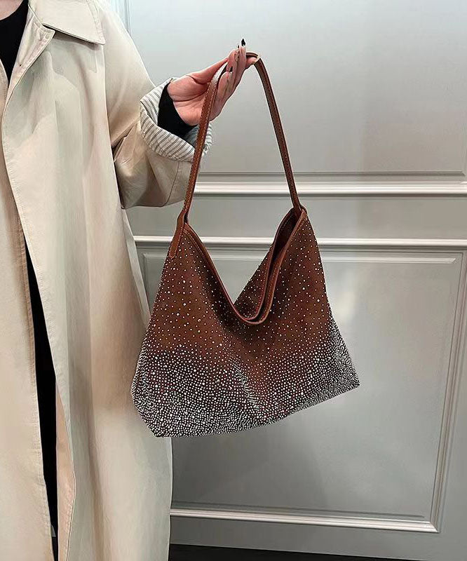 Stylish Versatile Brown Zircon Large Capacity Satchel Bags