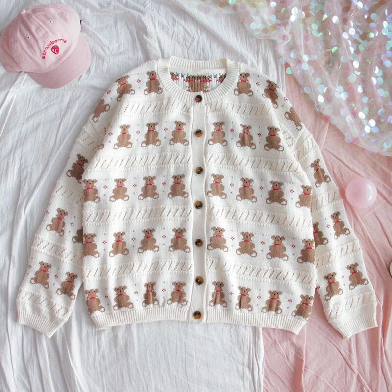 Sweet Bear Kawaii Cardigan