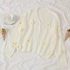 Sweet Daisy Cottagecore Cardigan