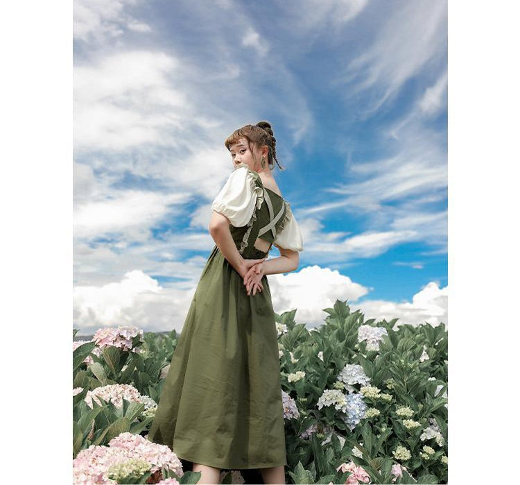 The Green Witch Cottagecore Dress