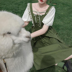 The Green Witch Cottagecore Dress