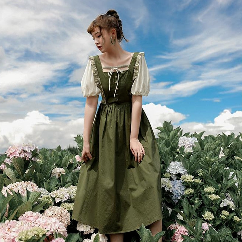 The Green Witch Cottagecore Dress