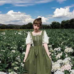The Green Witch Cottagecore Dress