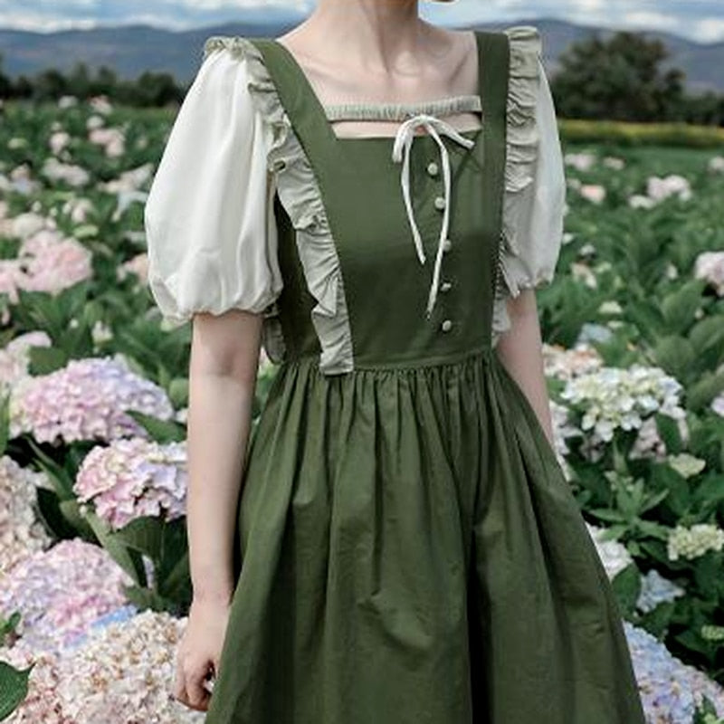 The Green Witch Cottagecore Dress