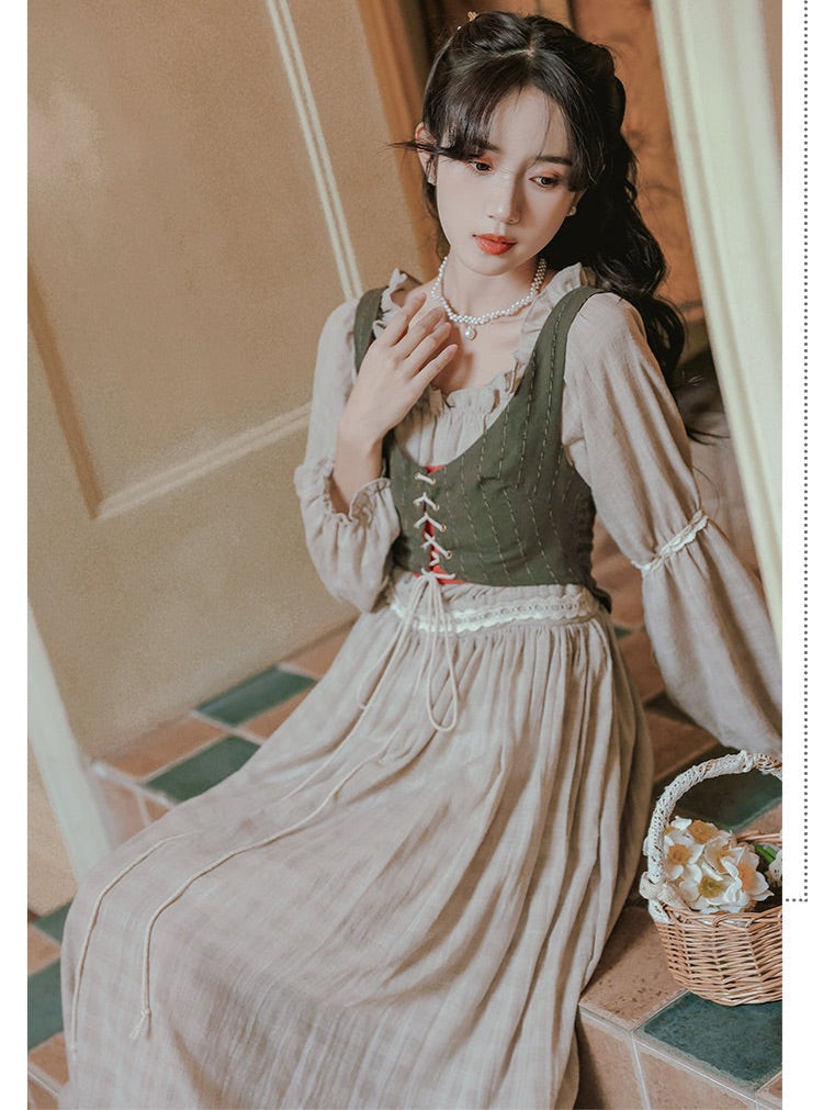 Tree Moss Cottagecore Dress Set