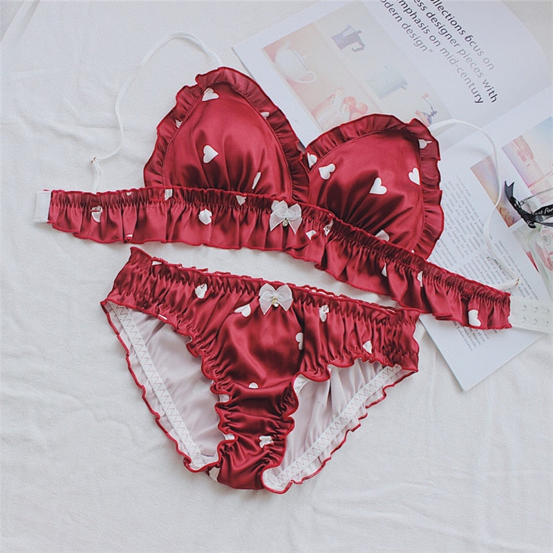 Valentine Heart Nymphete Lolita Lingerie Set