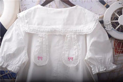 White Bunny Collar Kawaii Lolita Shirt