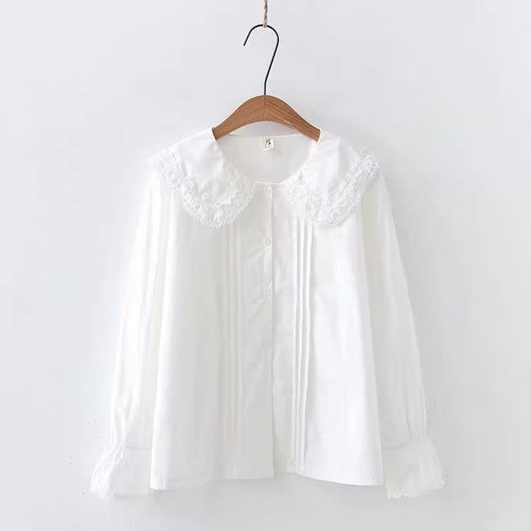 White Bunny Collar Kawaii Lolita Shirt