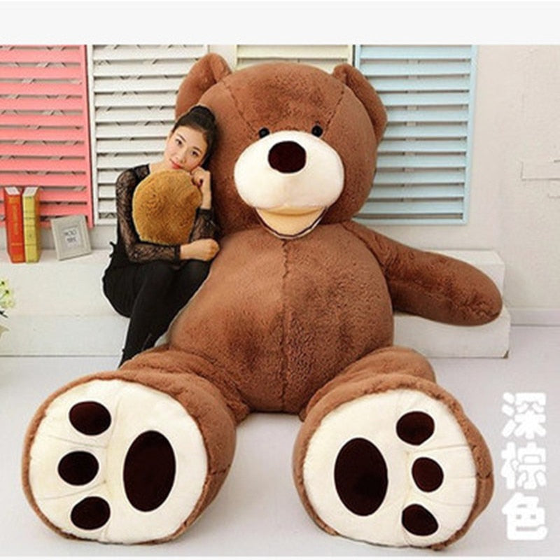 Großhandel 1 mt-2,6 mt Amerikanischen Riesenbärenhaut Teddybär Weiche Plüschtiere Für Kinder Baby Brinquedos Gute Qualität günstigen Preis 