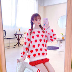 Winter Strawberry Kawaii Aesthetic Sweater