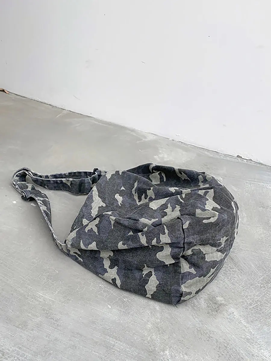 Women Camouflage Washed Shoulder Bag Crossbody Bag
