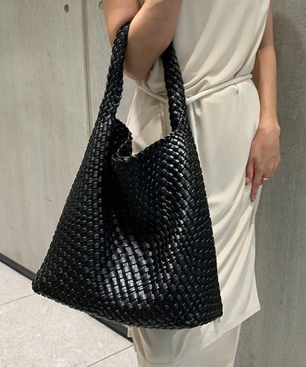 Women Leather Capacity Large Faux Bag Shoulder White