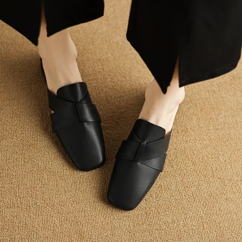 cowhide square toe