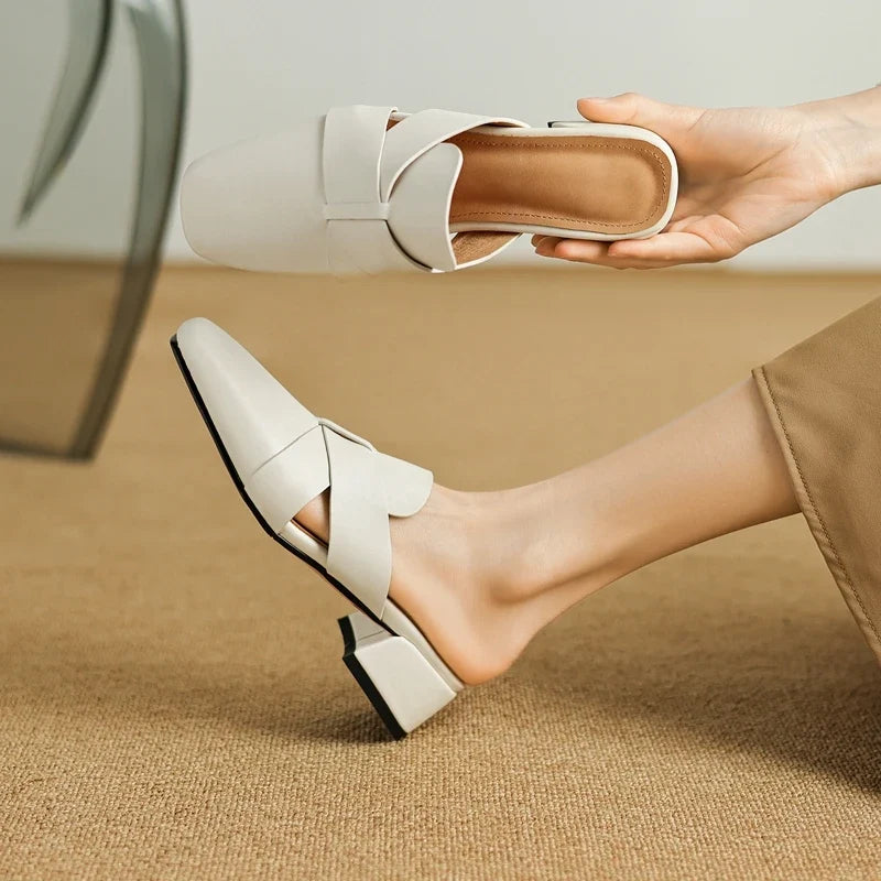 cowhide square toe