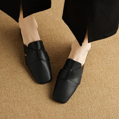 cowhide square toe