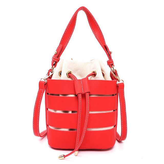 Faux Leather Bucket Bag