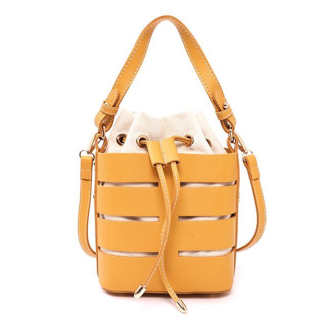Faux Leather Bucket Bag
