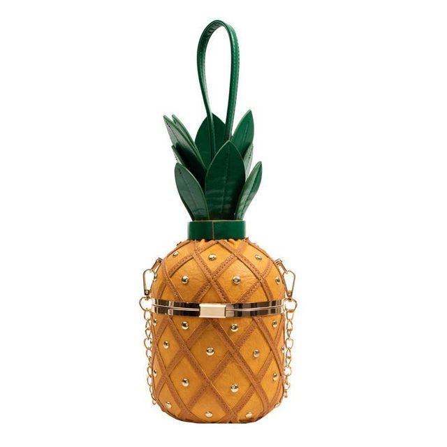 Pineapple Box Bag Shaped Crossbody