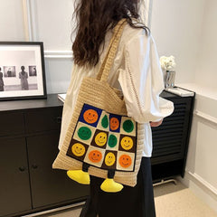 Tote Face Smiley Bag Crochet