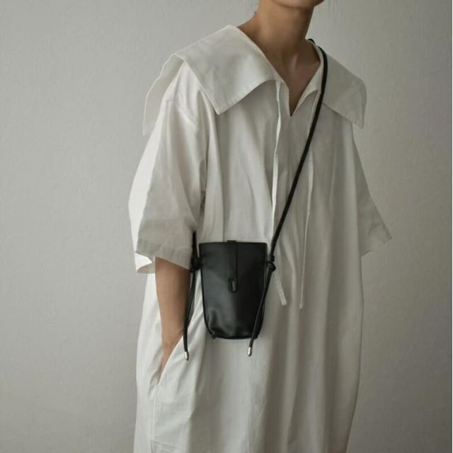 Crossbody Phone Mobile Bag Leather Faux Plain