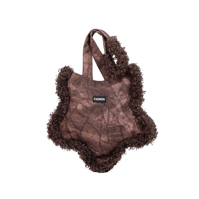 Star Trim Tote Bag Fluffy