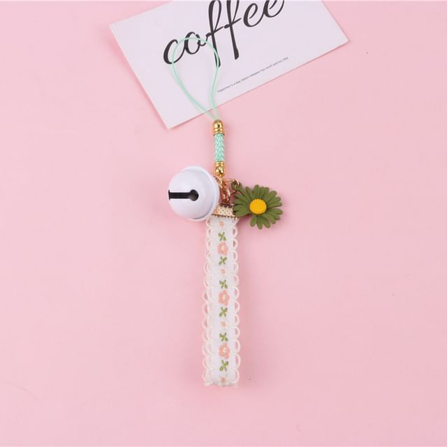 Floral Lace Alloy Bag Charm Keyring