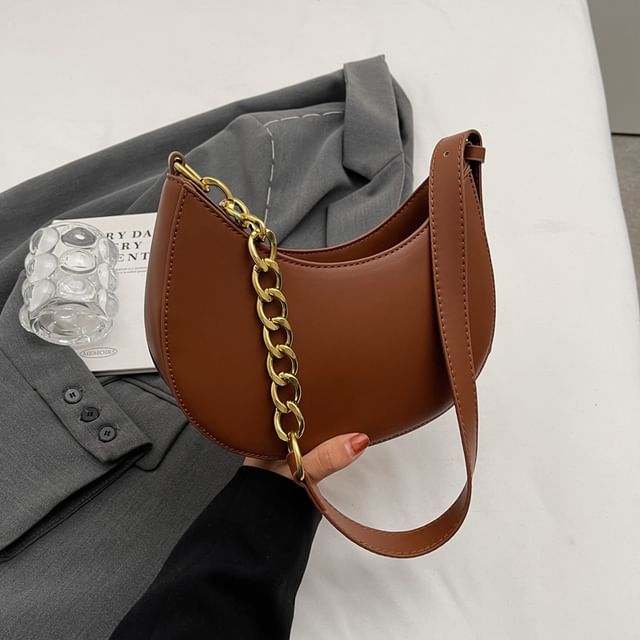 Faux Leather Hobo Bag