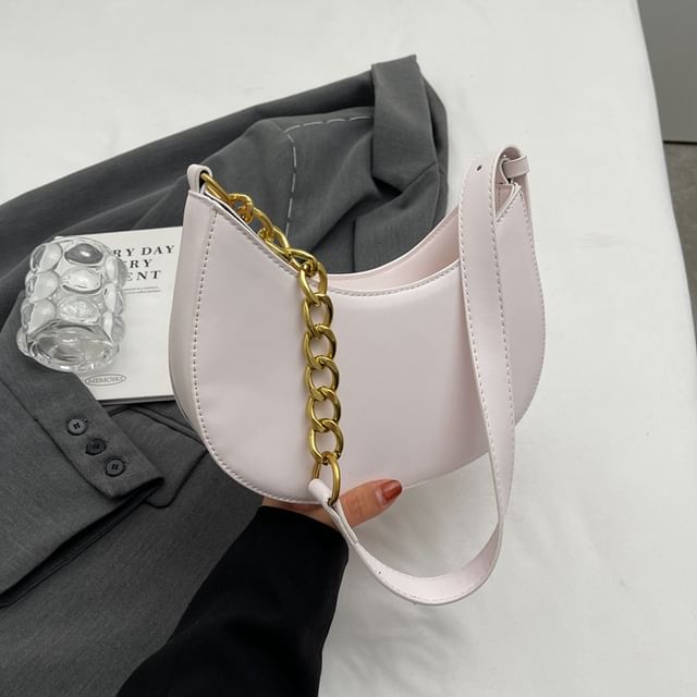 Faux Leather Hobo Bag