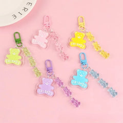 Bear Acrylic Bag Charm Keyring