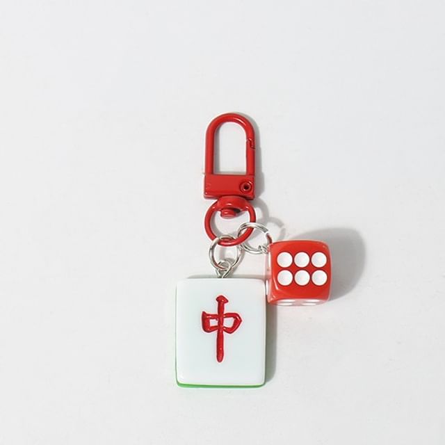Mahjong Bag Charm Keyring