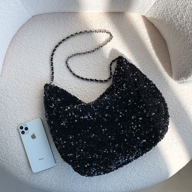 Crossbody Strap Chain Bag Sequin