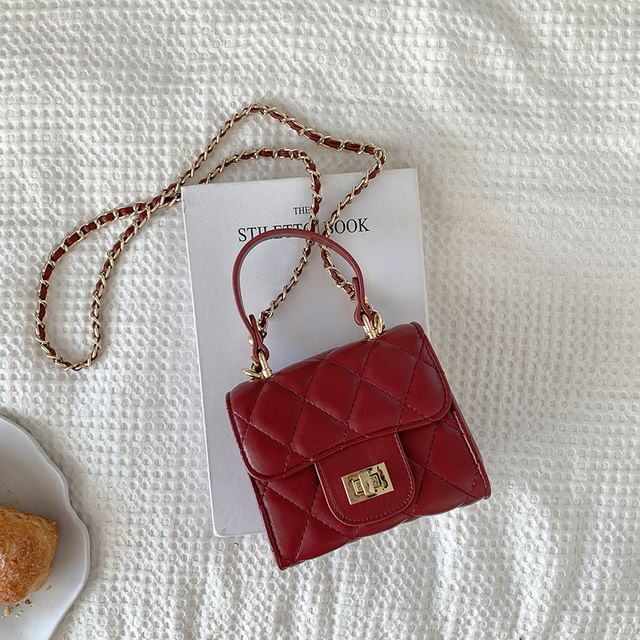 Bag Crossbody Quilted Chain Strap Flap