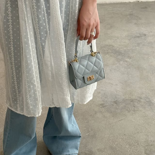 Bag Crossbody Quilted Chain Strap Flap