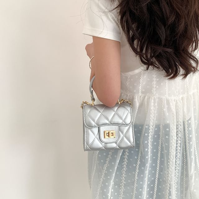 Bag Crossbody Quilted Chain Strap Flap